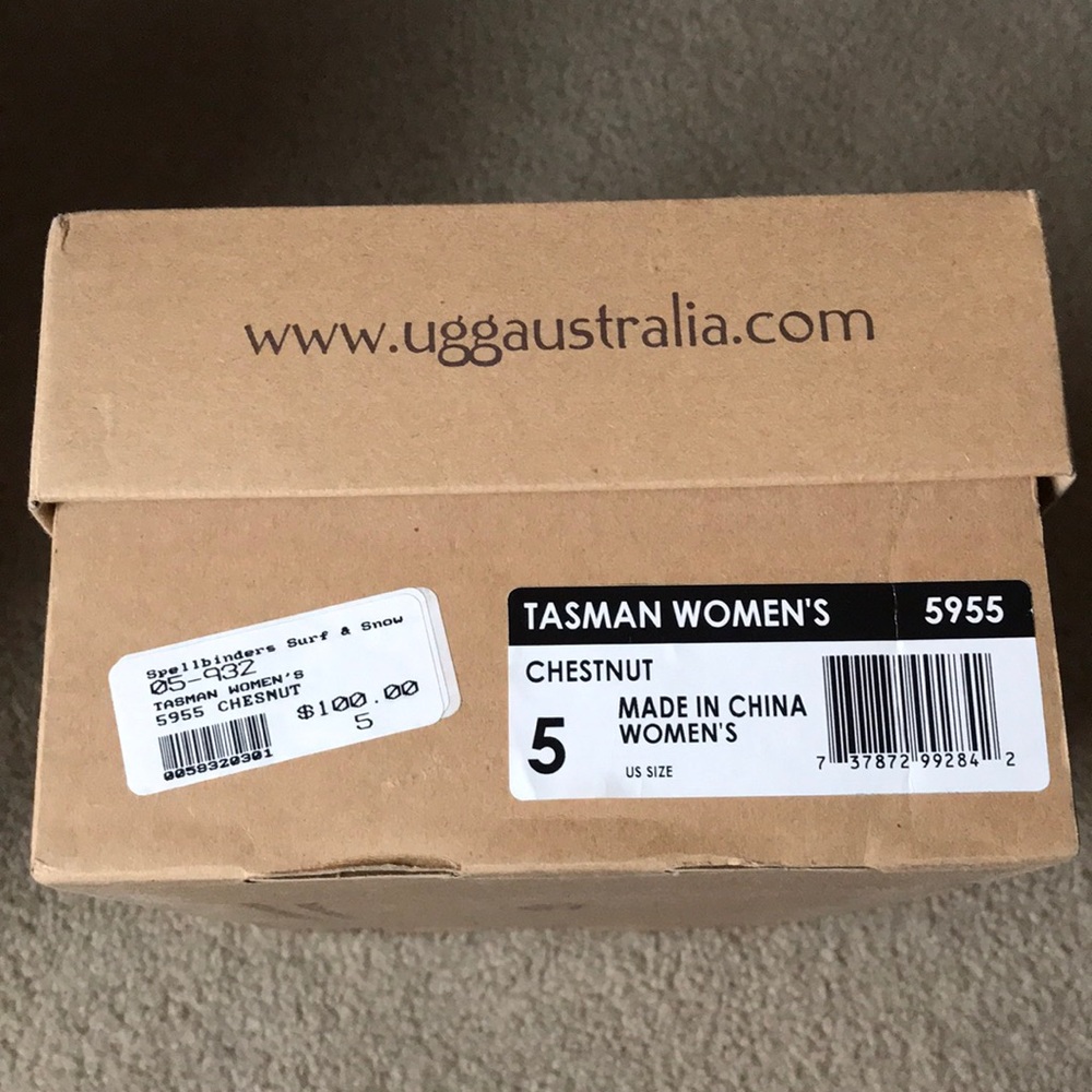 Womans Size 5 UGG Tasman Chestnut 5955 Slippers